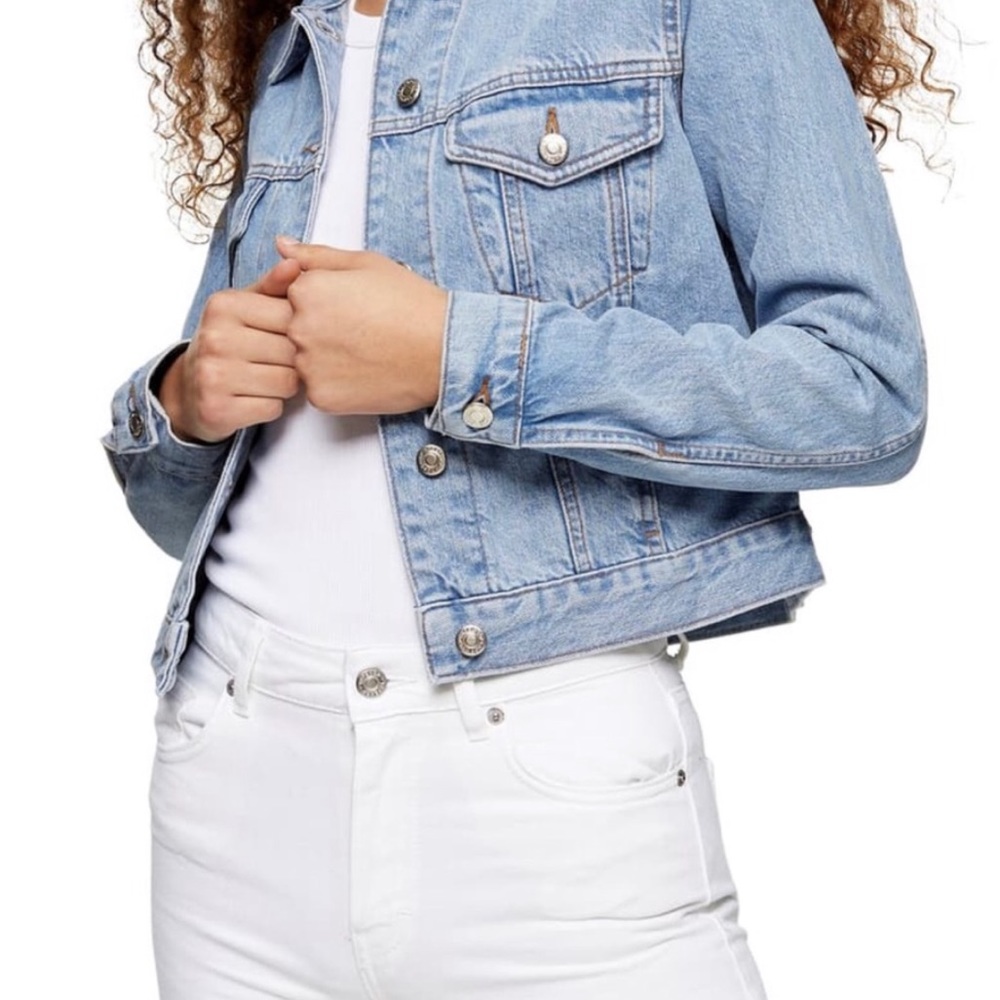 Topshop semi cropped denim jacket